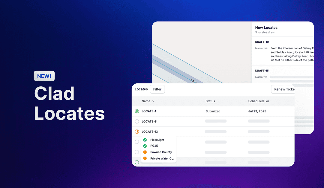 Clad Locates: Submit and track 811 tickets